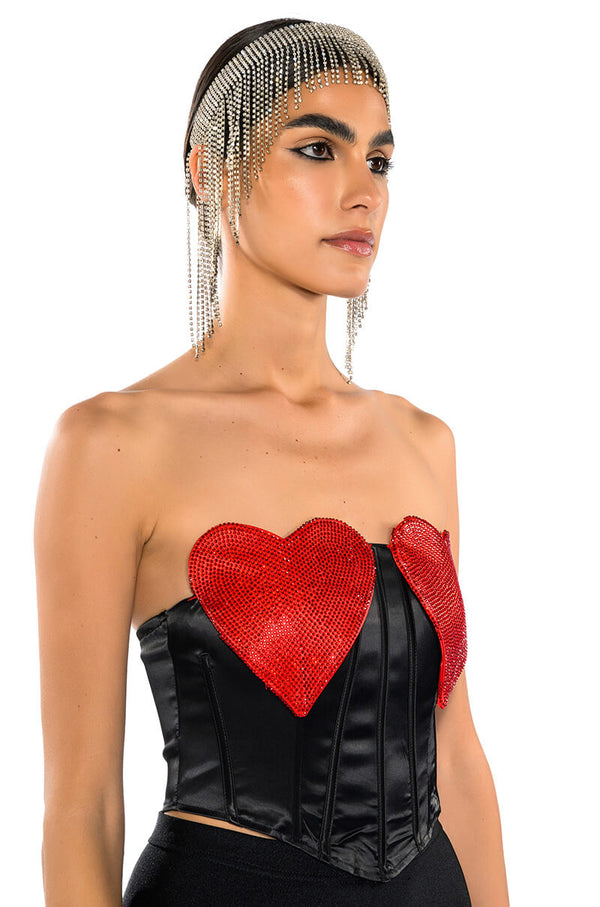 HEART ON FOR YOU CORSET TOP