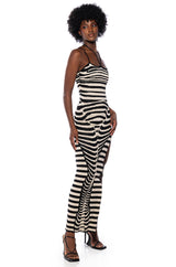 HELENA STRIPED BODYCON MAXI DRESS