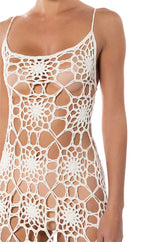 LANA CROCHET HALTER NECK MIDI DRESS