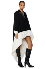 HERE FOR IT HIGH LOW OVERSIZED BLAZER DRESS