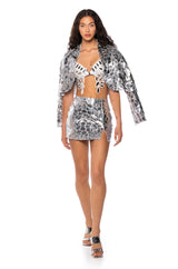 HERE FOR THE DRAMA METALLIC BRA