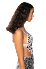 HERE FOR THE DRAMA METALLIC BRA