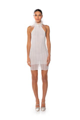 HERE TO PARTY FEATHER MINI DRESS