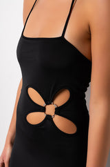 HERE TO WIN CUTOUT MIDI DRESS