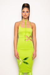 HERE TO WIN CUTOUT MIDI DRESS