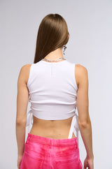 HI TO ALL MY HATERS SLEEVELESS RIB KNIT TANK