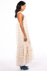 HIDDEN GARDEN FLORAL DETAIL MAXI DRESS