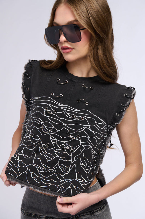 HIGH FREQUENCY GRAPHIC TANK TOP