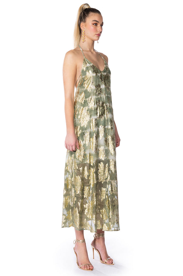 HIT THE SEA HALTER MAXI DRESS
