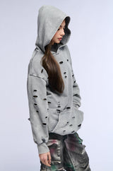 HOLY MOLY DISTRESSED SWEATSHIRT DRESS
