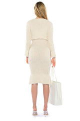 HONESTLY IN LOVE SWEATER AND FLARED KNIT DRESS