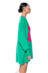 HOT DAMN LONG SLEEVE SWEATER DRESS
