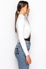 HOT N COLD MESH PANEL ONE SHOULDER BODYSUIT