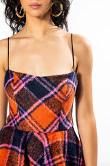 HOW DEEP IS YOUR LOVE FUZZY FITTED DRESS