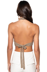 HURRY UP CROCHET HALTER TOP