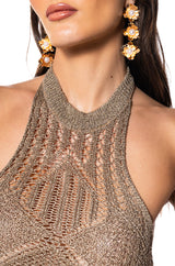 HURRY UP CROCHET HALTER TOP