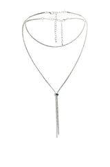 I AM EVERYTHING SLIDE LONG NECKLACE IN SILVER