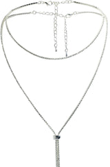 I AM EVERYTHING SLIDE LONG NECKLACE IN SILVER