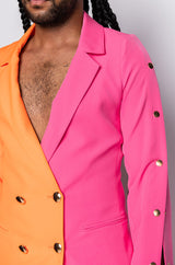 I AM ME KAZJUAN TWO TONE BLAZER DRESS