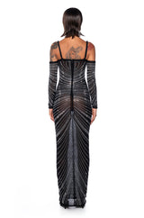 I BRING THE PARTY MESH MAXI DRESS