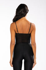 I LIKE THE WAY U MOVE RHINESTONE MESH SLEEVELESS BODYSUIT