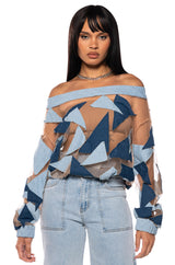 I SPY DENIM PATCHWORK OVERSIZED SHIRT
