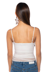 IMOGEN SQUARE NECK MESH TANK TOP