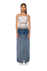 IMOGEN SQUARE NECK MESH TANK TOP