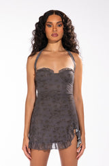 SUMMER DAYDREAM HALTERNECK MINI DRESS