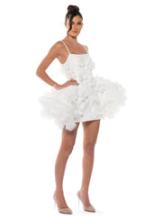 IN BLOOM FLARED MINI DRESS