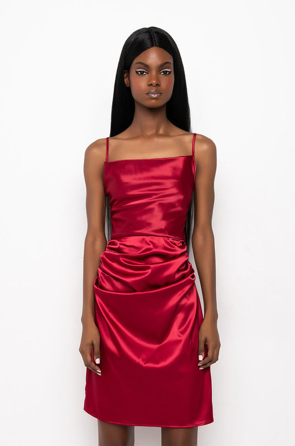 IN IT TO WIN SATIN MAXI DRESS