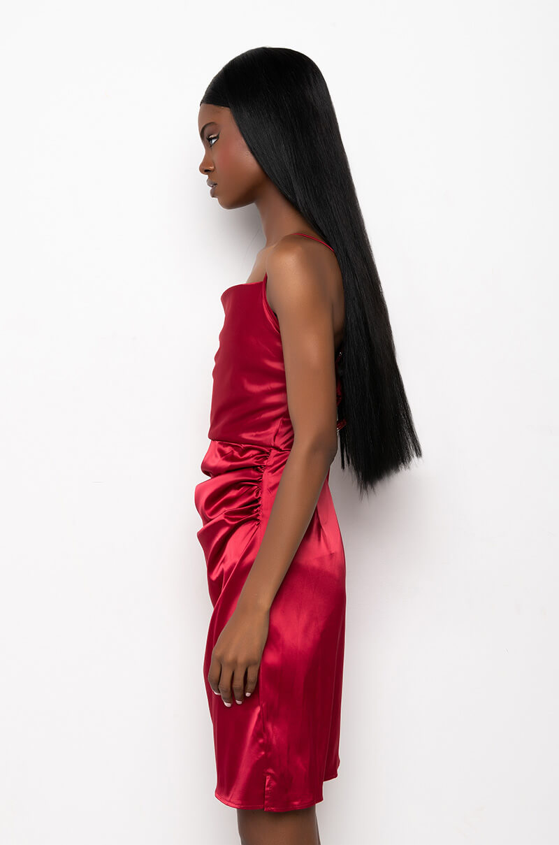 IN IT TO WIN SATIN MAXI DRESS