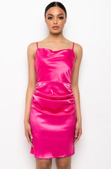 IN IT TO WIN SATIN MAXI DRESS