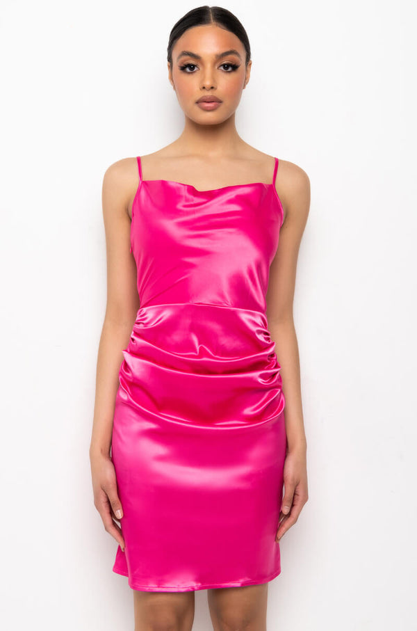 IN IT TO WIN SATIN MAXI DRESS