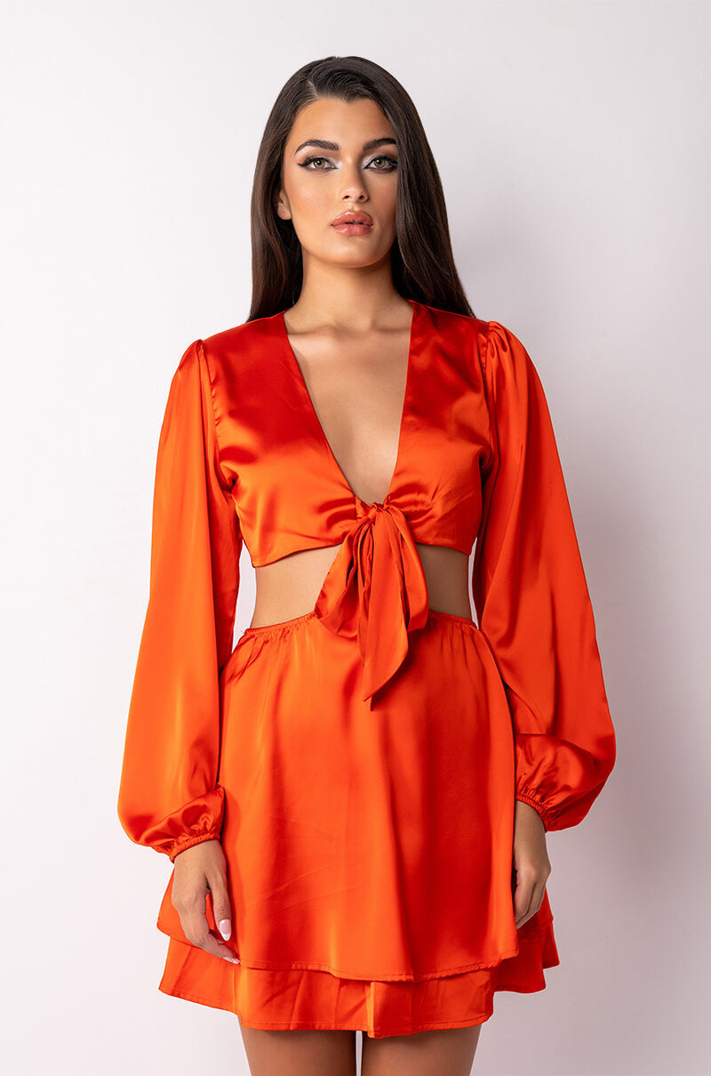 IN LOVE WITH THIS MINI LOW V NECK DRESS