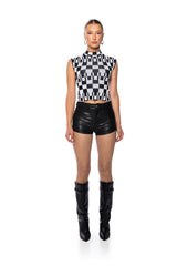 IN MY FEELINGS KNIT MOCK NECK TOP