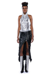 IN MY MIND HOODED CHAINMAIL TOP