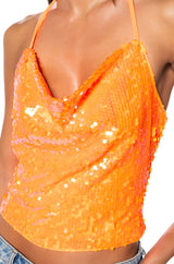 IN MY PRIME SLEEVELESS SEQUIN TOP