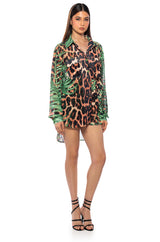 IN PARADISE OVERSIZED FLOWY BLOUSE
