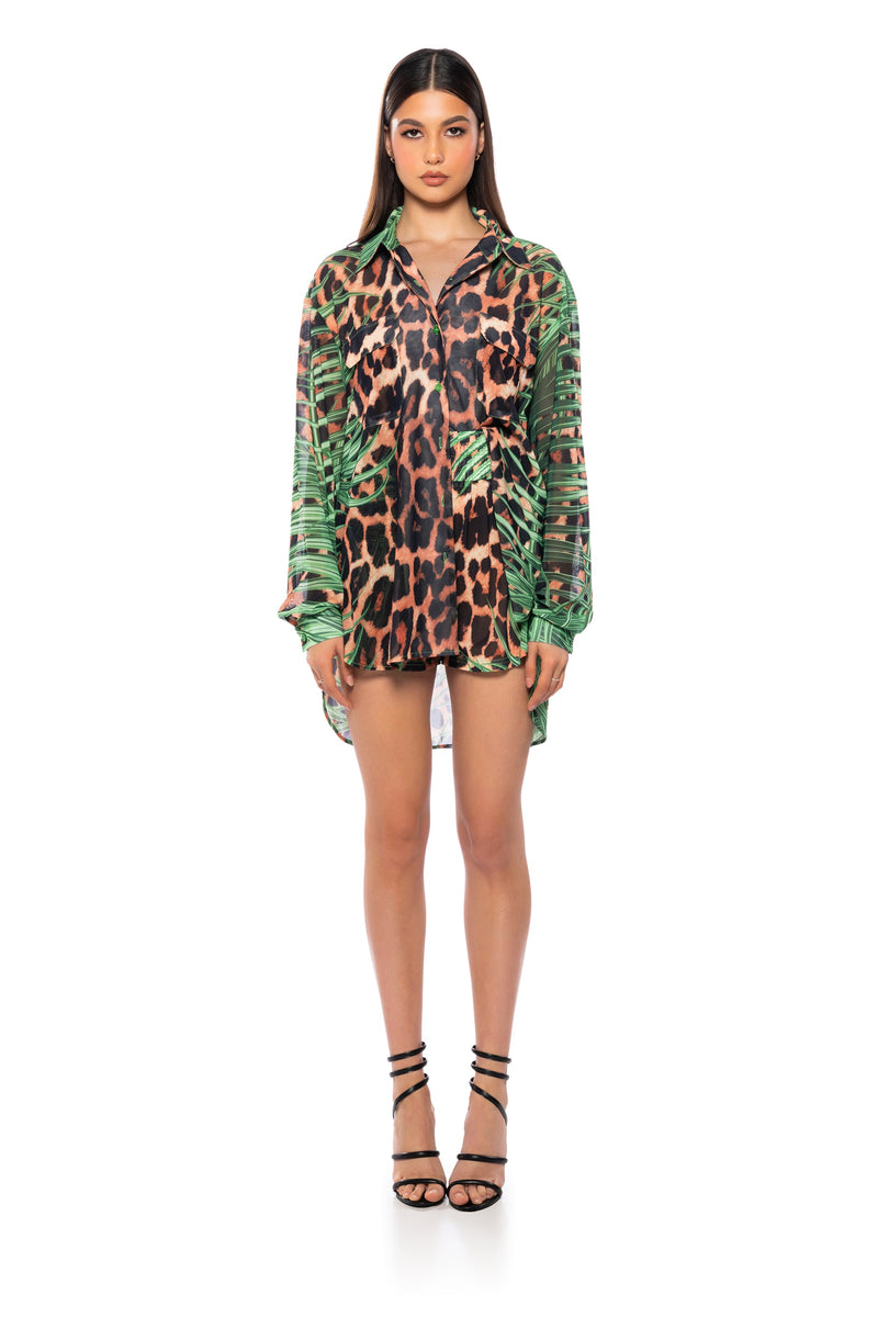 IN PARADISE OVERSIZED FLOWY BLOUSE