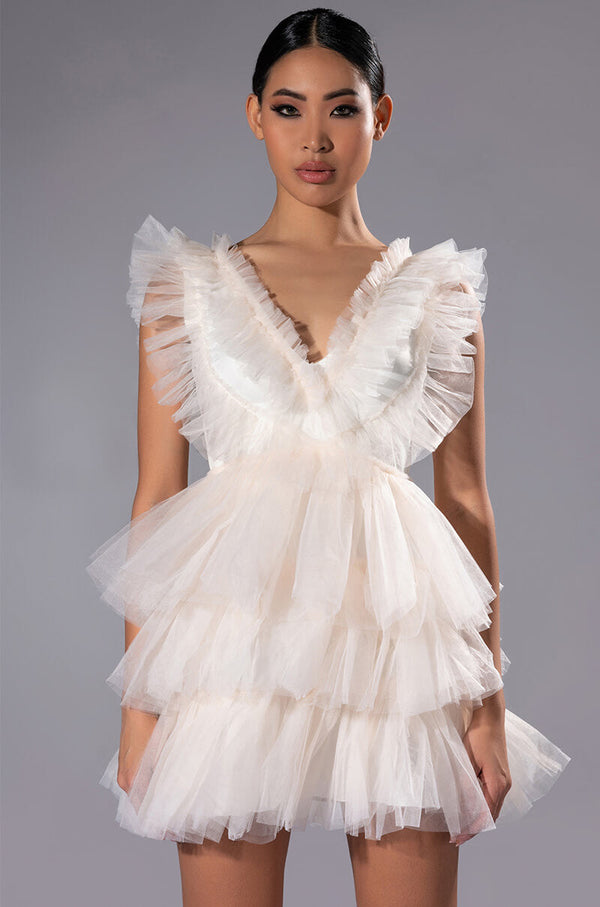 IN THE GARDEN TULLE MINI DRESS
