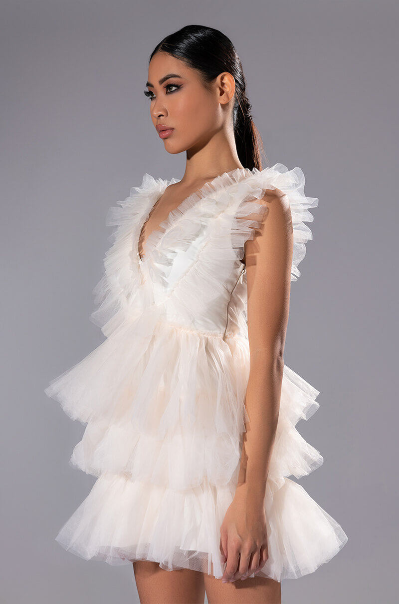 IN THE GARDEN TULLE MINI DRESS
