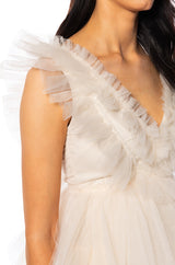 IN THE GARDEN TULLE MINI DRESS