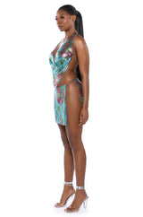 FLORAL CHAINMAIL HALTER SET
