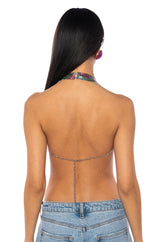 FLORAL CHAINMAIL HALTER SET