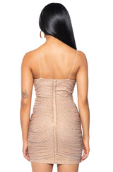 IN THE NUDE EMBELLISHED MINI DRESS