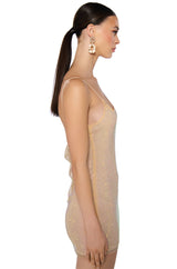 IN THE NUDE RHINESTONE BACKLESS MINI DRESS