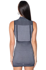 IN THE ZONE FITTED MINI DRESS