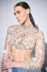 AKIRA BIRTHDAY EMBELLISHED RHINESTONE TOP
