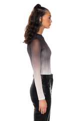 INDECISIVE OMBRE MESH BODYSUIT